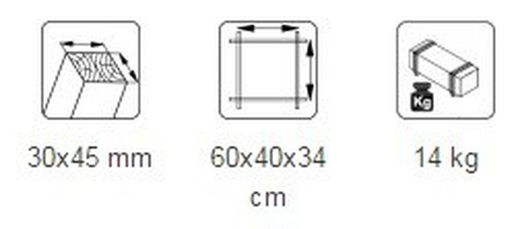 Pack 6 jardineras de madera Palmako brite 60 x 40 x 34 cm st240106a002omcz06a1