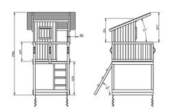 Parque infantil MASGAMES BEACH HUT L con tobogan MA801301