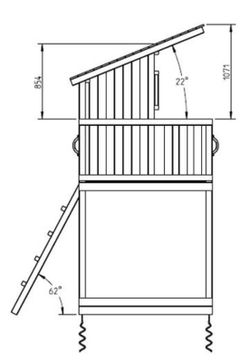 Parque infantil  Beach Hut XL Con columpio doble MA821301