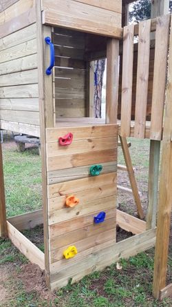 Parque Infantil de madera cuadrada MASGAMES TAGA ESCALADA L MA700360