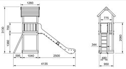 Parque infantil MASGAMES BORELAIS OPTIMA uso comercial Horeca MA500920
