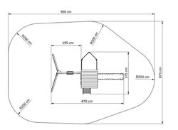 Parque infantil MASGAMES NAUTILUS L con columpio individual MA700326