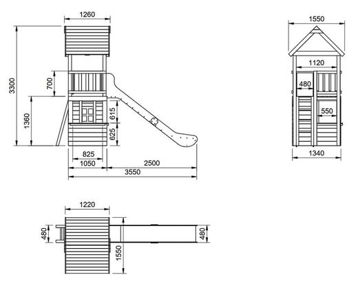 Parque infantil MASGAMES PYXIS INOX uso comercial Horeca MA500950