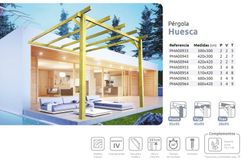 HUESCA Fixado Pergola de Madeira Maciça com Tratamento A4 Autoclave + parafusos INCLUÍDOS