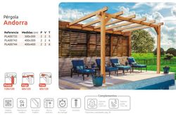 Pergola Adosada Madera Laminada ANDORRA GL24H