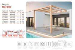 Pergola anexada a madeira laminada BURGOS GL24H + parafusos INCLUÍDOS