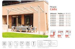 Pergola anexado madeira laminada CADIZ GL24H + parafusos INCLUÍDOS