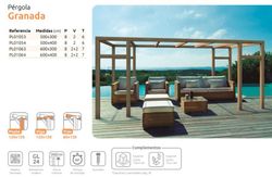 Pergola de madera Laminada GRANADA GL24h + tornilleria INCLUIDA