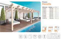 Pergola de madera Laminada MARSELLA GL24 + tornilleria