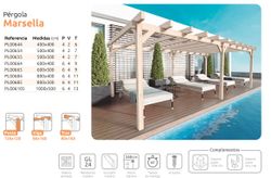 Pergola de madera Laminada MARSELLA GL24 + tornilleria