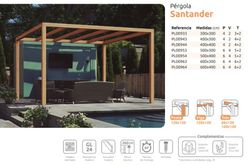 Pergola de madera Laminada SANTANDER GL24h + Tornilleria INCLUIDA