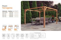 Pergola de madera Laminada TARRAGONA GL24h + tornilleria INCLUIDA