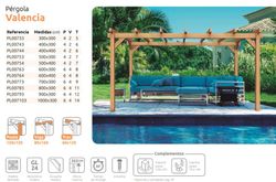 Pergola de madera Laminada VALENCIA GL24h + tornilleria INCLUIDA