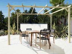 Pérgula de madeira maciça JEREZ com tratamento Autoclave A4 + Parafusos INCLUÍDOS