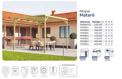 Pérgula MATARO em madeira maciça com tratamento Autoclave A4 + parafusos INCLUÍDOS
