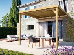 Pergola semicubierta CASTELLON - tornilleria INCLUIDA