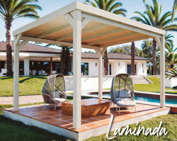 Pergola semicubierta ZARAGOZA - tornilleria INCLUIDA