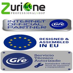 Piscina pared acero GRE FIDJI Redonda Ø 460 x 120 alto cm + depuradora de arena + liner + escalera + skimmer KIT460ECO