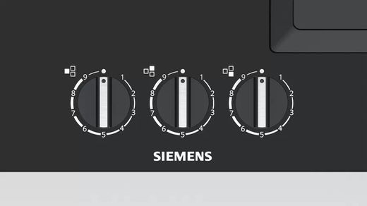 Placa de cocina EP6A6CB20, Placa de gas Siemens Negro
