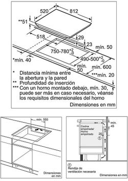 Placa de cocina SIEMENS EX875KYW1E IQ700 80 cm con perfiles