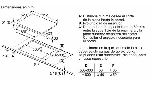 Placa de cocina Induccion SIEMENS EX975KXW1E IQ700 90 cm con perfiles