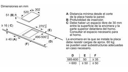 Placa de cocina modular Induccion SIEMENS EH375FBB1E, Placa dominó
