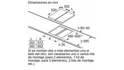 Placa de cocina modular Induccion SIEMENS EX375FXB1E Placa dominó