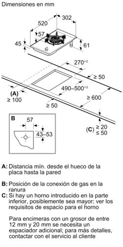 Placa de gas Domino SIEMENS ER3A6AI10 IQ700 30cm - ¡¡OFERTA SOLO RECOGIDA EN TIENDA DE IRUN!!