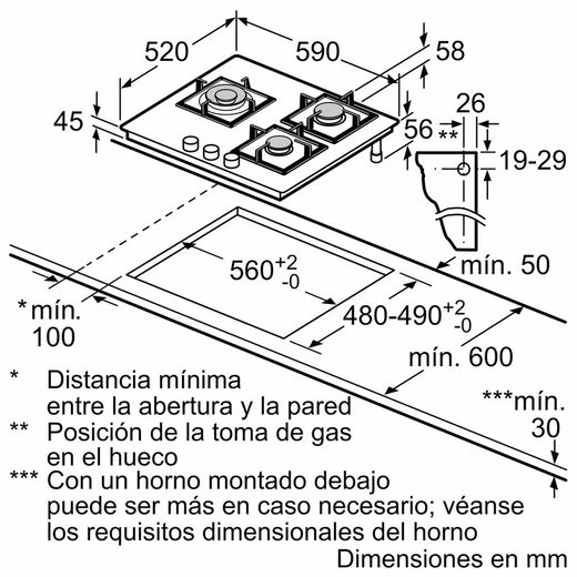 Placa de gas SIEMENS EP6A6CI10 IQ500 60 cm - ¡¡OFERTA SOLO RECOGIDA EN TIENDA DE IRUN!!