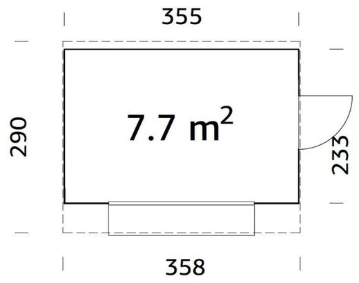 Quiosco de madera PALMAKO KIRA 7,7 m2 EL16-3623 109668