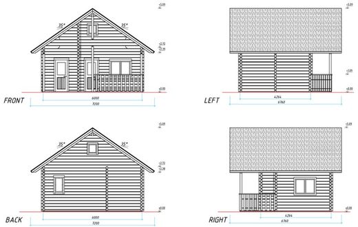 Sauna leila 2 Palmako 44,9 m2 bois lamellé 88 mm