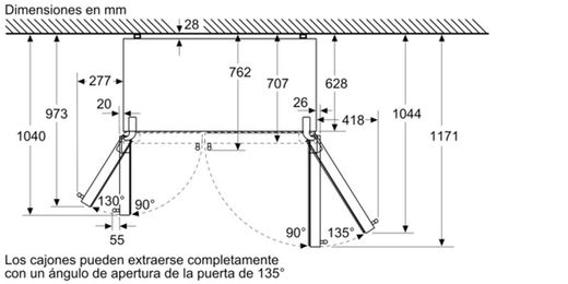 Frigorífico Americano SIEMENS KA93DAIEP IQ500 Side by Side  Acero inoxidable antihuellas 178.7 x 90.8 cm ¡¡ÚLTIMAS UNIDADES!!