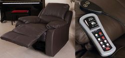 Sillón de masaje elevador con vibracion y calor lumbar ECO-DE PREMIUM LUXURY PIEL 100% VACUNO ECO 8620UP