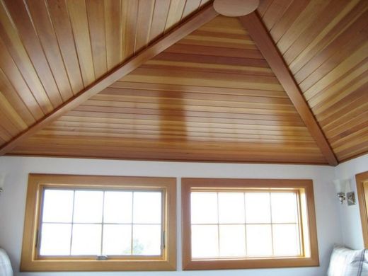 Tablas doble techo interior casa Palmako britta 104.5 m2