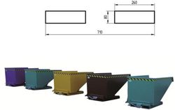 Trémie auto-basculante 1100 litres 1.860x1.250x1.045 mm 12041
