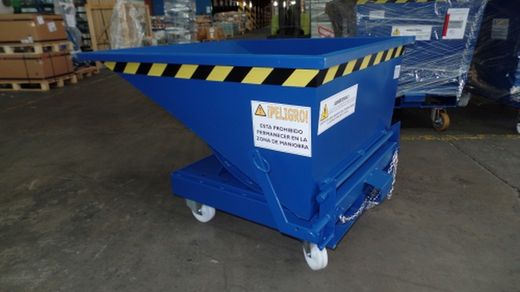 Tolva autobasculante 260 l. Ruedas de Poliuretano 12025