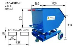 Trémie basculante 300 litres 12061