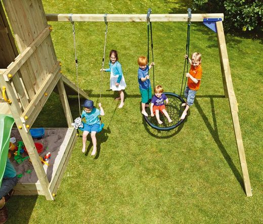 Parque infantil MASGAMES BEACH HUT L con columpio doble MA811301