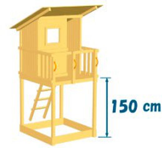 Parque infantil MASGAMES BEACH HUT XL con tobogan MA802301