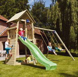 Parque infantil MASGAMES BELVEDERE L con columpio doble MA811401