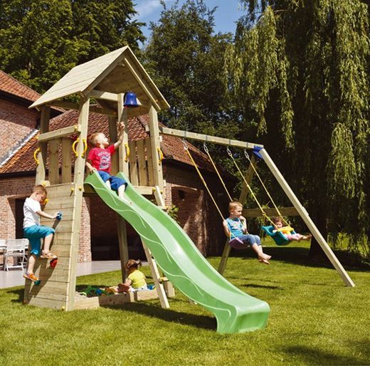 Parque infantil MASGAMES BELVEDERE L con columpio doble MA811401
