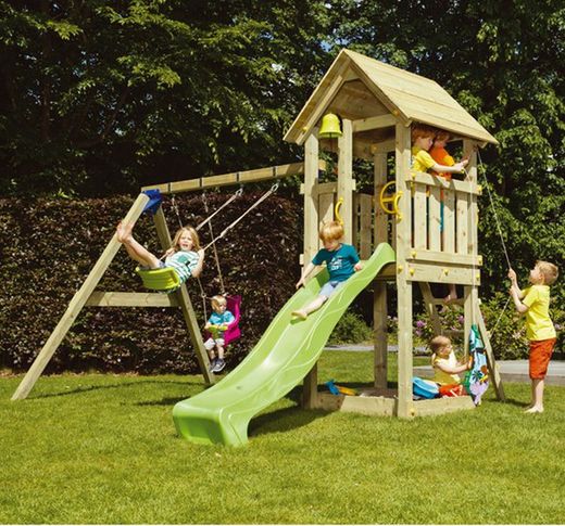 Parque infantil MASGAMES KIOSK L con columpio doble MA811101